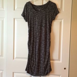 Liz Lange grey and white striped Maternity dress